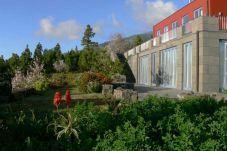 Villa Florasol is een luxe moderne villa met verwarmd privé zwembad, sauna en uniek zeezicht in Tijarafe, La Palma