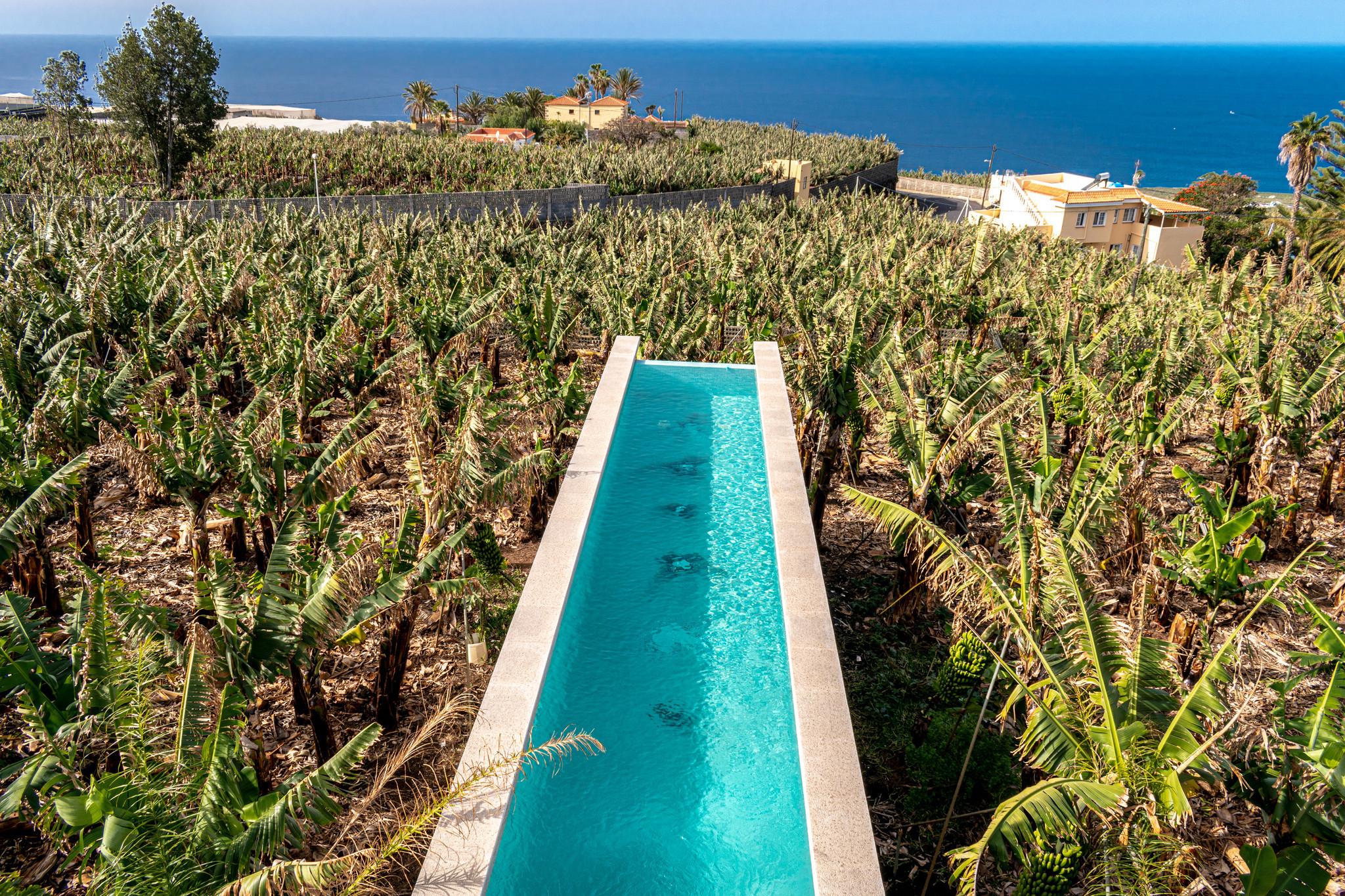 Casa Alba Marina is een luxe vakantievilla met verwarmd zoutwater zwembad en zeezicht in Tazacorte, La Palma