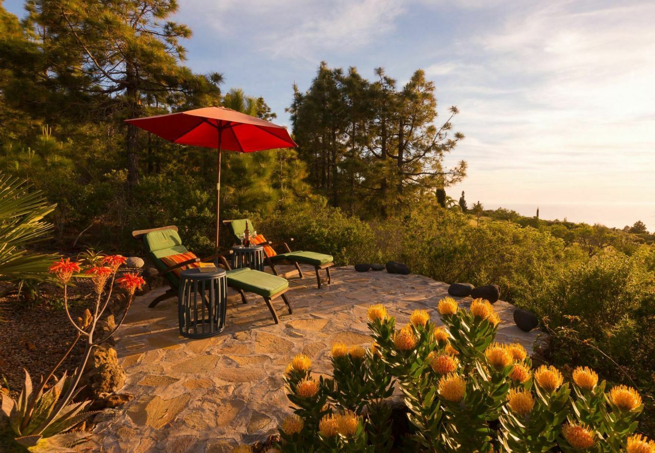 Pavilion Miramar is een paradijselijke villa voor twee met zeezicht en veel privacy in Puntagorda, La Palma