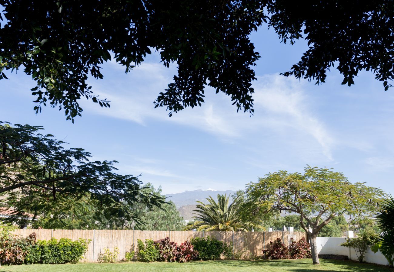 Villa Desiño Pequeno met groene tuin en volop ruimte en privacy. In Guaza, Tenerife.