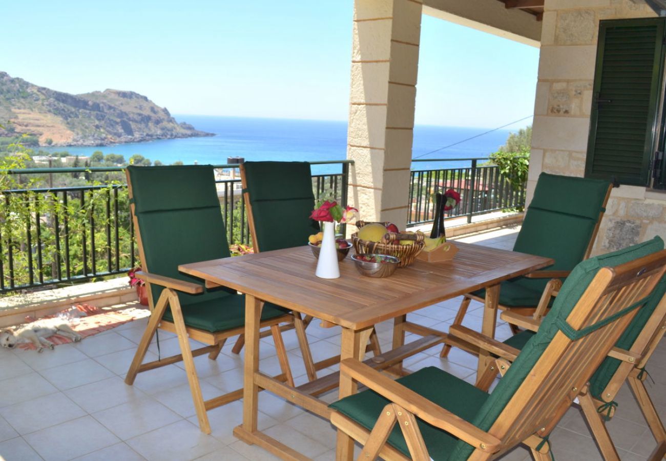  Villa Klio | Een vrijstaande villa met privé zwembad en zeezicht op Kreta, Griekenland