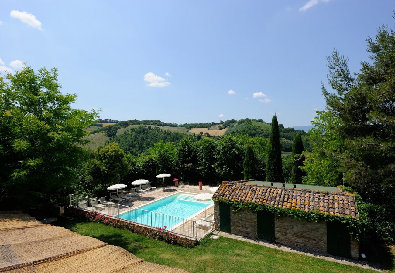 Antico Casolare is een unieke villa met privé zwembad en wijngaard in Le Marche, Italië. Ideaal voor grote groepen!