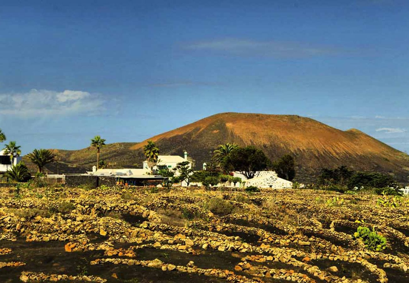 Villa Masdache is een heerlijke vakantievilla met grote, tropische tuin en uitzicht over de vulkanen in Masdache, Lanzarote