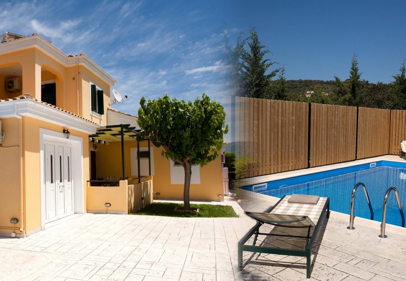  Villa Sonia is a comfortable holiday home with private pool. Near capital in Kariotes, Lefkada